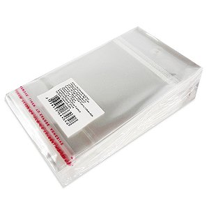 1000 Unidades saco Plástico Adesivado com Solapa 7x7+3 cm
