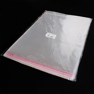 Saco Plástico Adesivado com Solapa 30x40 cm - 100 unidades