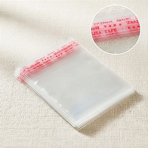 1000 Unidades saco Plástico Adesivado sem Solapa 7x7 cm