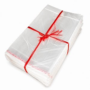 Saco Plastico Adesivado 18x25cm. com Solapa 1000 unidades