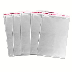 Saco Adesivado Transparente Autocolante 10x13cm Com 100 un