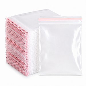 Saco Zip Lock 08x12cm 100 unidades Transparente Zip Lock