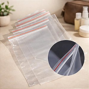Saco Zip Lock 08x12cm 100 unidades Transparente Zip Lock