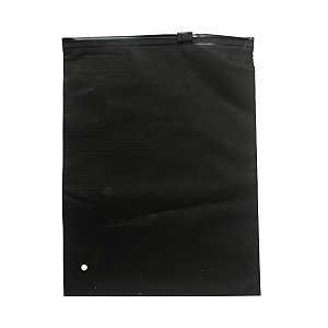 Kit 50 unidades Saco Zíper Trilho Preto 20X30cm