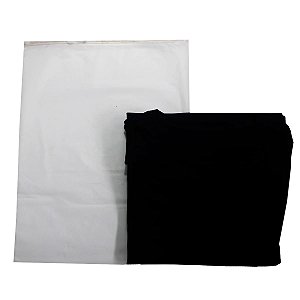 Kit 50 Saco Ziper com Trilho Branco fosco 30x40cm