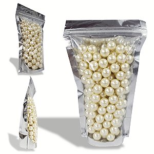 Kit 50 Sacos Stand Up Pouch 12x20 Metalizado com Zip Lock