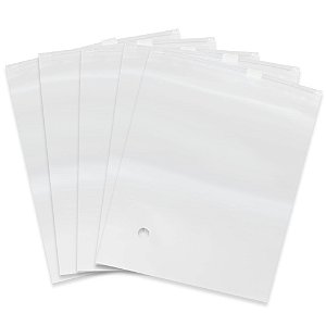 Kit 50 Unidades saquinho com ziper branco medida 15x20 cm