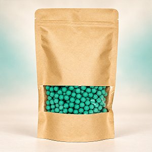 50 Unidades Saco Standup Hermético 16x26 cm Kraft Fecho Zip