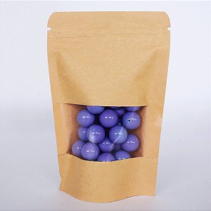 KIt 50 Sacos Stand Up Pouch 9x14 Kraft com Zip Lock