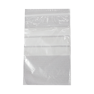 Kit 100 sacos zip lock transparente com tarja 7x10 cm