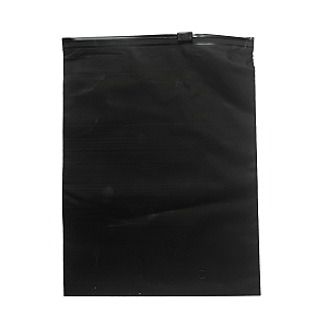 Kit 50 unidades Saco Zíper Trilho Preto 15x20cm