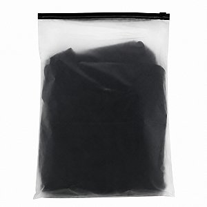 Kit 50 Saco Plástico Com Ziper Trilho Preto fosco 25x35cm