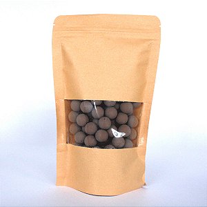 Saco Stand Up Pouch 12x20 Kraft com Zip Lock 50 unidades.