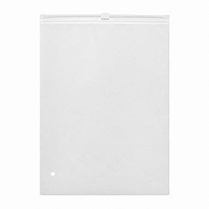 Saco Plástico Trilho Ziper Branco fosco 50 unidades 20x30 cm