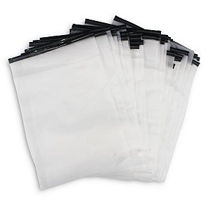 Kit 50 unidades Saco Ziper Trilho Preto fosco 20x30cm