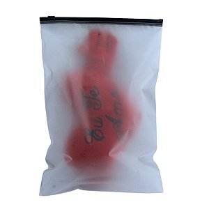 Kit 50 unidades Saco Ziper Trilho Preto fosco 20x30cm