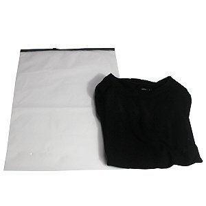 Kit 50 Unidades Saco Trilho Ziper Preto fosco 30x40cm