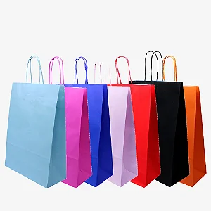 Kit 10 unidades de Sacola Kraft para Presente 16x13,5x8 cm