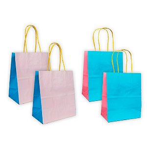 Sacola Kraft Tema Casual 16x 13,5x8 Pacote com 10 unidades