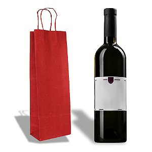 10 Sacolas Para Garrafa de Vinho Bebidas Tamanho 39x13,5 cm