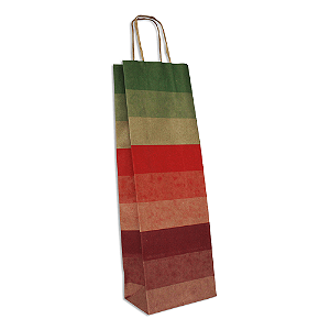 Sacolas para vinho Kraft Color 39x13,5x8cm 10 unidades