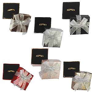 Caixa para Anel e Brinco 5x5cm Pacote com 24 unidades