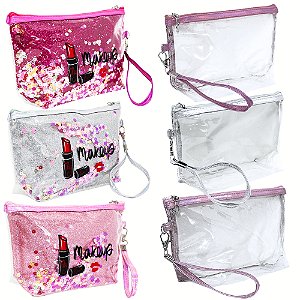 Necessaire 3D para Acessórios Modelo Makeup Incolor com Alça