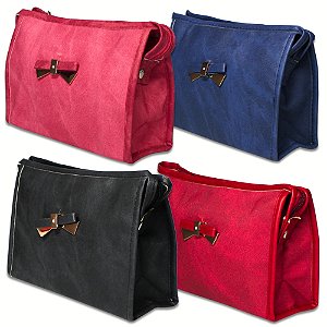 Necessaire Feminina Retangular para acessórios e Objetos Pessoais Modelo Lacinho