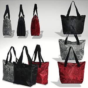 Bolsa Feminina de Poliéster Tam. 30x23 cm Diversas Cores