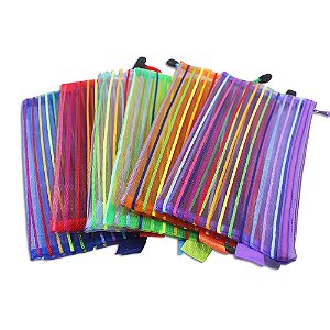 12 Pçs Necessaire acessórios e objetos pessoais Tam 23x12 cm Mix Cores