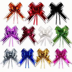 Laço Fácil de Organza com Poliester 30mm x 47 cm Pacote com 10 Unidades