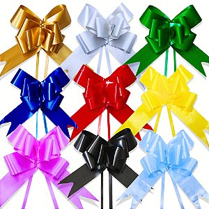 Kit 100 peças Laço Fácil Liso Pronto Tamanho 30mm x 46cm 0092