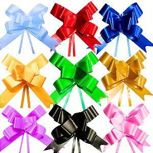 Kit 100 laço Fácil Liso 18mm x 34cm Praticidade e Elegância 0091