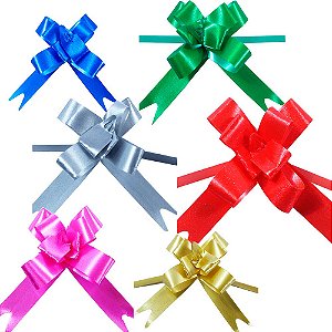 Laço Fácil Liso 12mm x 24cm Pacote com 100 laços Laço Pronto