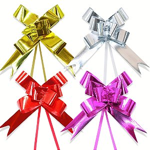 10 Laço Fácil Metalizado Cromus 18mm x 36cm