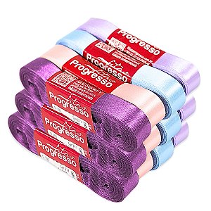 Fita de Cetim Decorativa 15 mm x 10 Metros Cores Lisas