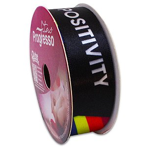 Fita de Cetim 22mm x 10 Metros Modelo Love Positivity