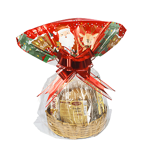 Kit 25 Sacos Para Cesta Tema Natal Tamanho 45x59