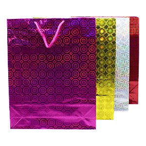 Sacola de Papel Para Presente 3D Tam.34x26x8 Kit 12 Unidades