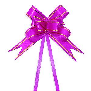 10 Peças Laço Fácil Para Presente Fio Dourado Tamanho 18mm x 34 cm