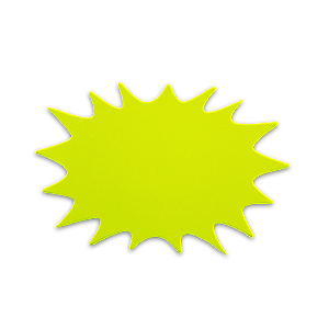 10 Etiqueta para Preço Splash Tamanho 7x10 cm