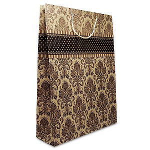 Sacola Kraft para Presente Tema Casual Tam. 31x41x9 Pacote com 12 Peças Sortidas