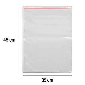 Saco Saquinho Zip Lock Hermético Plástico 35x45 100 Und.