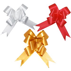 Kit 200 Laço Fácil Liso 30mm x 46cm 3 cores Sortidas