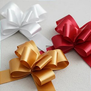 Kit 200 Laço Fácil Liso 30mm x 46cm 3 cores Sortidas