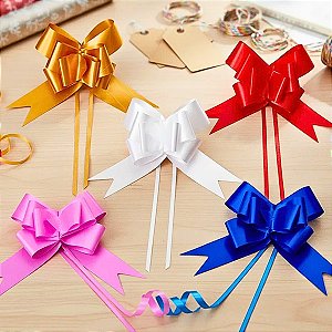 Laço Fácil Liso 50mm X 70cm Pacote Com 100 Unidades Sortidas