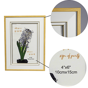 Porta Retrato 10x15cm com Moldura de Madeira Clara