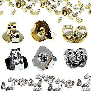 Tarraxa Borboleta de Metal Para Brinco Pacote com 1000 Unidades