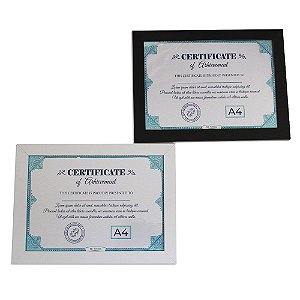 Porta Certificado MDF Moldura Para Parede Horizontal ou Vertical A4 29x20,5Cm