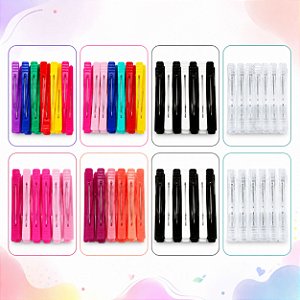 Presilha Bico De Pato Kit 12 Unidades Fixação Para Cabelo